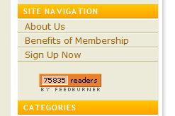 One of my feedburner images showing over 75k subscribers